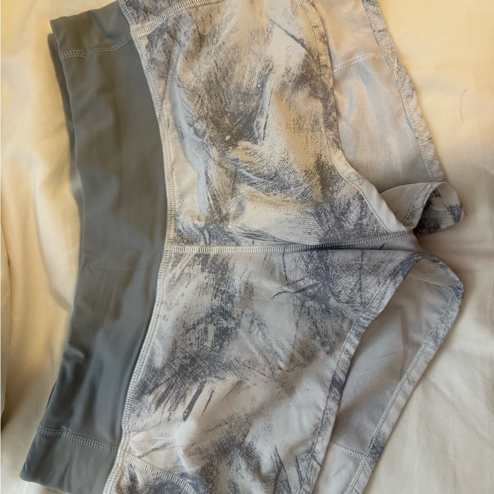 lululemon athletica Gray and White Athletic Shorts